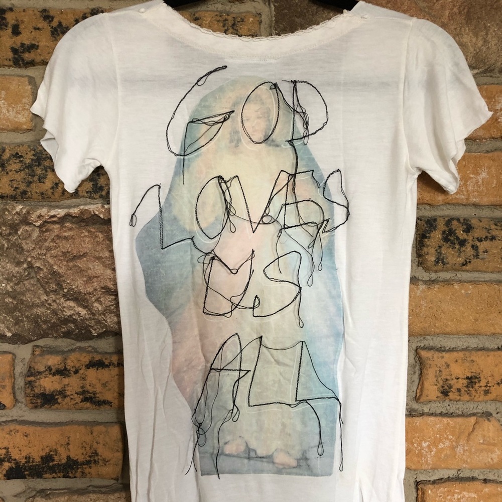 This Is Religion embroidered top — super unique!